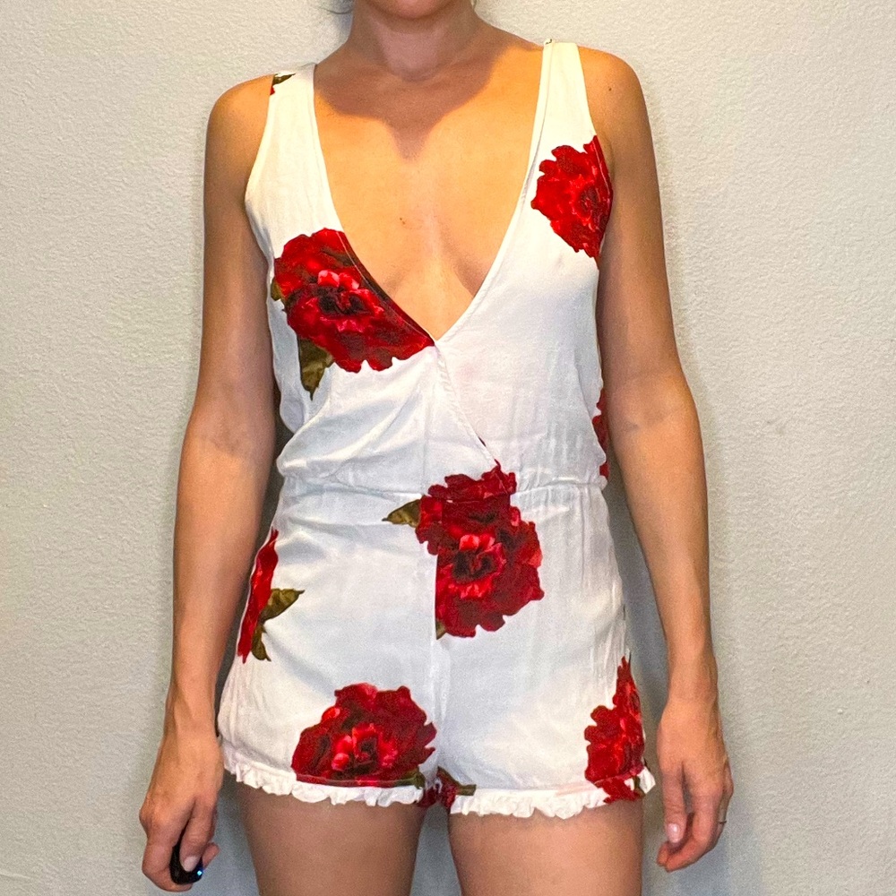 Revolve Flowery Romper Size M
